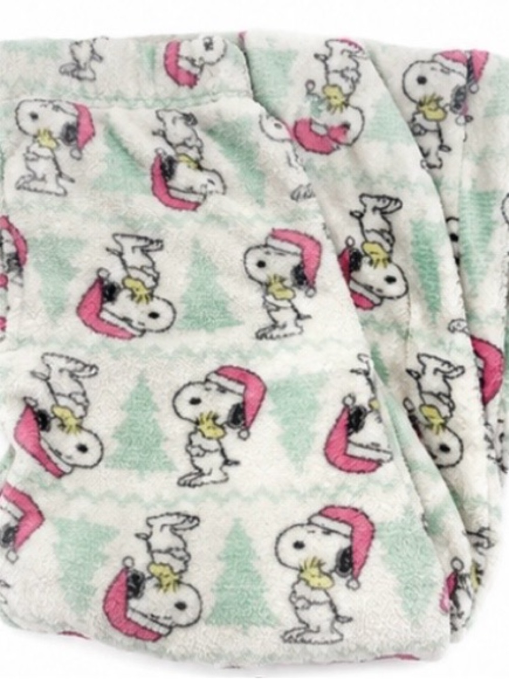 Peanuts Fleece Pajama Blanket in Pink, Mint & White